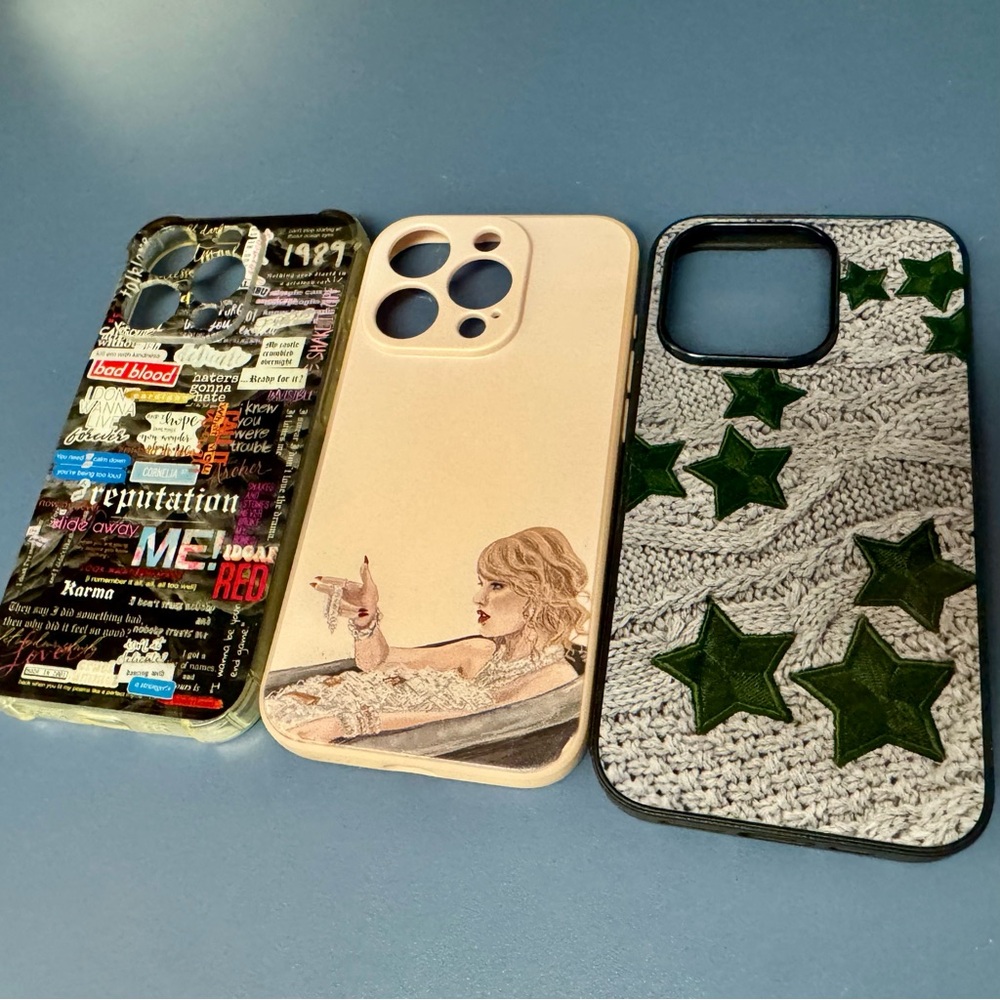 Multiple Taylor Swift iPhone 15 Pro cases